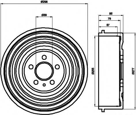 MINTEX MBD034 Гальмівний барабан