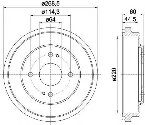 MINTEX MBD122 Гальмівний барабан