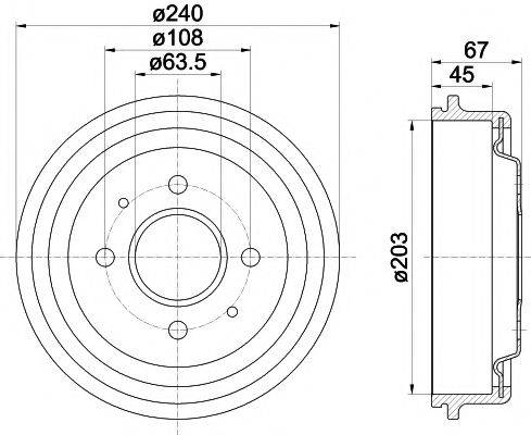 MINTEX MBD132 Гальмівний барабан