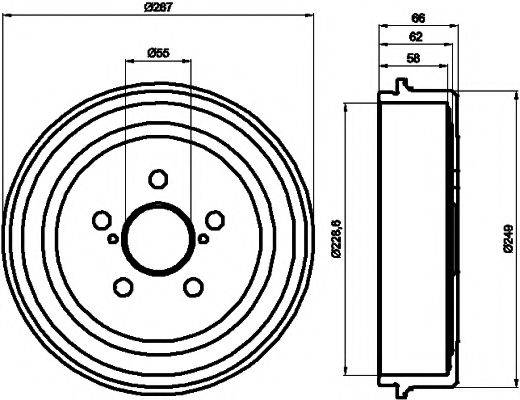 MINTEX MBD174 Гальмівний барабан