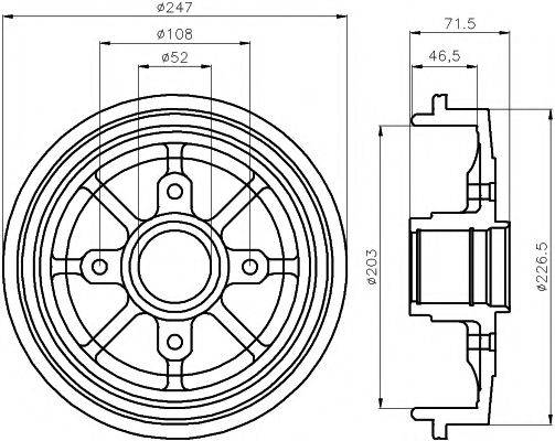 MINTEX MBD055 Гальмівний барабан