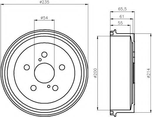 MINTEX MBD126 Гальмівний барабан