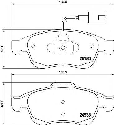 MINTEX MDB3120 Комплект гальмівних колодок, дискове гальмо