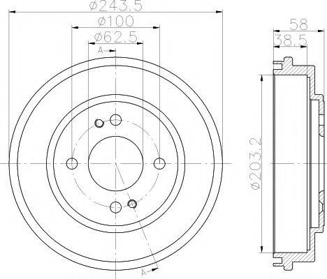 MINTEX MBD312 Гальмівний барабан