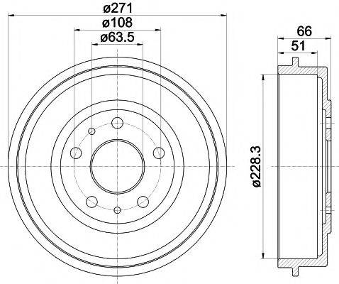 MINTEX MBD262 Гальмівний барабан