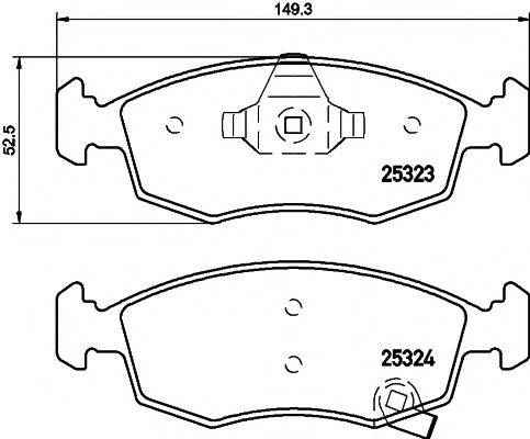 MINTEX MDB3233 Комплект гальмівних колодок, дискове гальмо