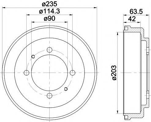 MINTEX MBD272 Гальмівний барабан