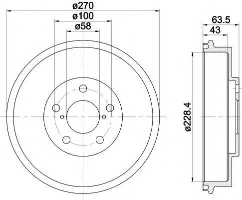 MINTEX MBD282 Гальмівний барабан