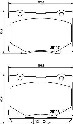 MINTEX MDB3170 Комплект гальмівних колодок, дискове гальмо