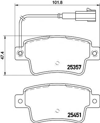 MINTEX MDB3261 Комплект гальмівних колодок, дискове гальмо