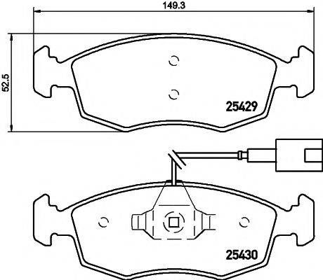 MINTEX MDB3208 Комплект гальмівних колодок, дискове гальмо