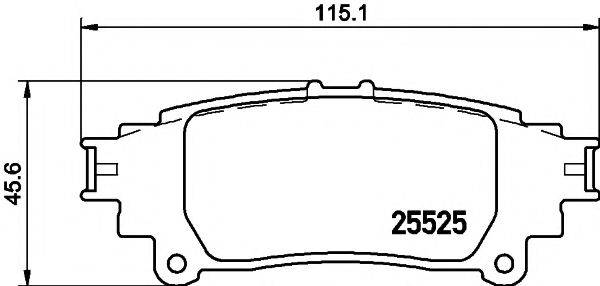 MINTEX MDB3280 Комплект гальмівних колодок, дискове гальмо