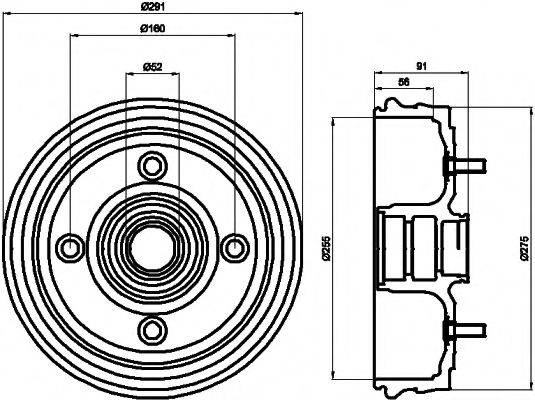 MINTEX MBD280 Гальмівний барабан