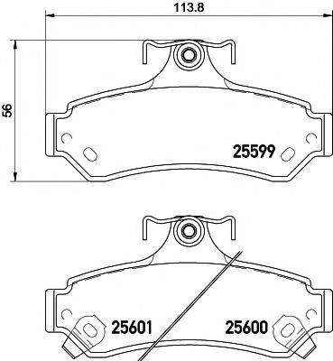 MINTEX MDB3302 Комплект гальмівних колодок, дискове гальмо