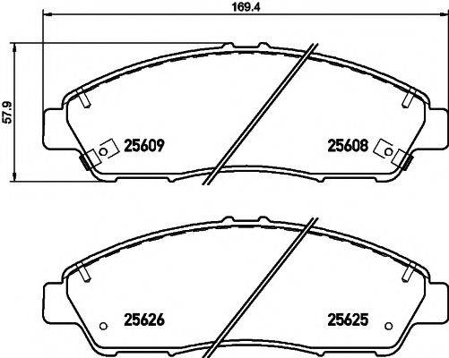 MINTEX MDB3309 Комплект гальмівних колодок, дискове гальмо