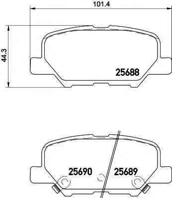 MINTEX MDB3336 Комплект гальмівних колодок, дискове гальмо