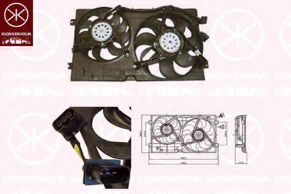 KLOKKERHOLM 95142601 Вентилятор, охолодження двигуна
