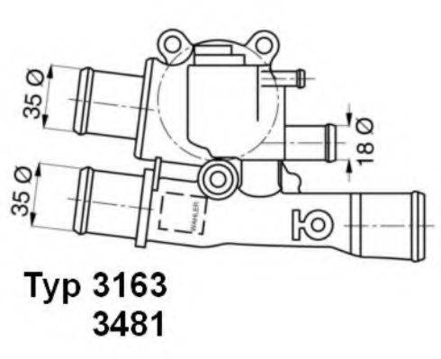 WAHLER 348188D Термостат, охолоджуюча рідина