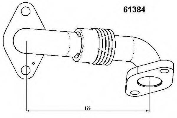 WAHLER 61384D Трубка, клапан повернення ОГ