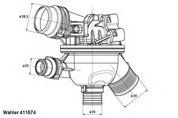 WAHLER 411574102D Термостат, охолоджуюча рідина