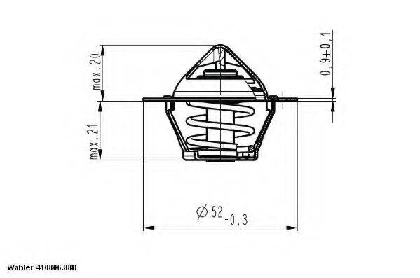 WAHLER 41080688D Термостат, охолоджуюча рідина