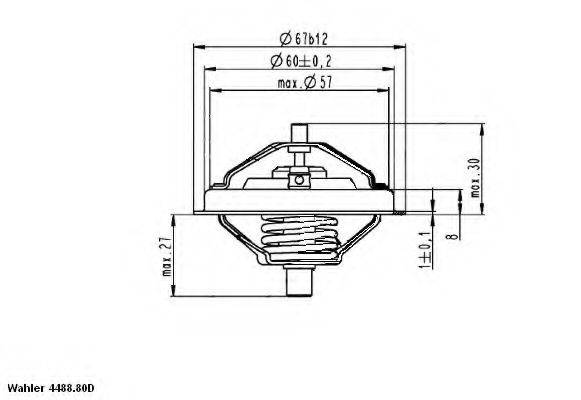 WAHLER 448880D0 Термостат, охолоджуюча рідина