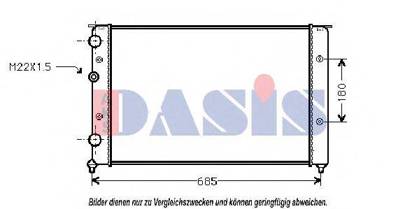 AKS DASIS 040030N Радіатор, охолодження двигуна