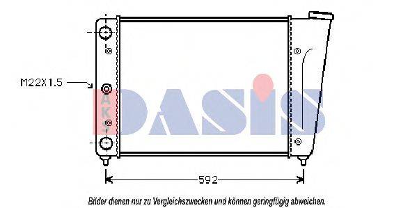 AKS DASIS 040280N Радіатор, охолодження двигуна