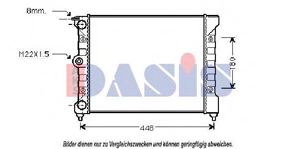 AKS DASIS 040430N Радіатор, охолодження двигуна