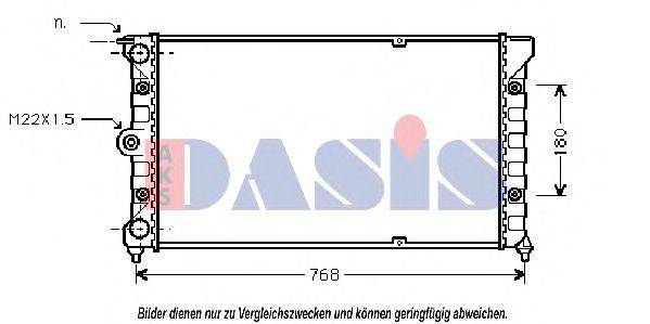 AKS DASIS 040460N Радіатор, охолодження двигуна