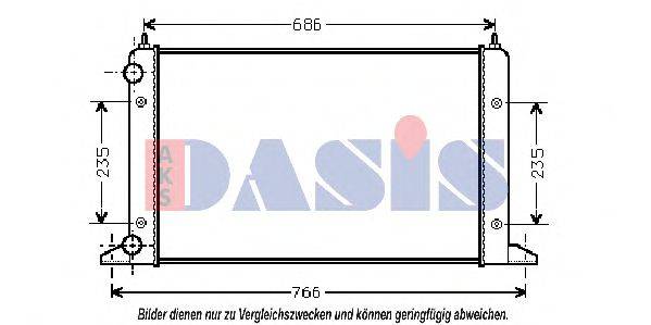 AKS DASIS 040490N Радіатор, охолодження двигуна