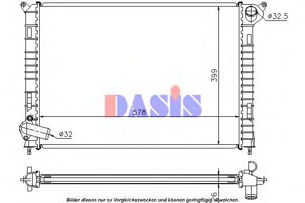 AKS DASIS 050035N Радіатор, охолодження двигуна