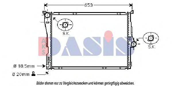 AKS DASIS 050036N Радіатор, охолодження двигуна