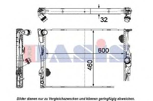 AKS DASIS 050043N Радіатор, охолодження двигуна