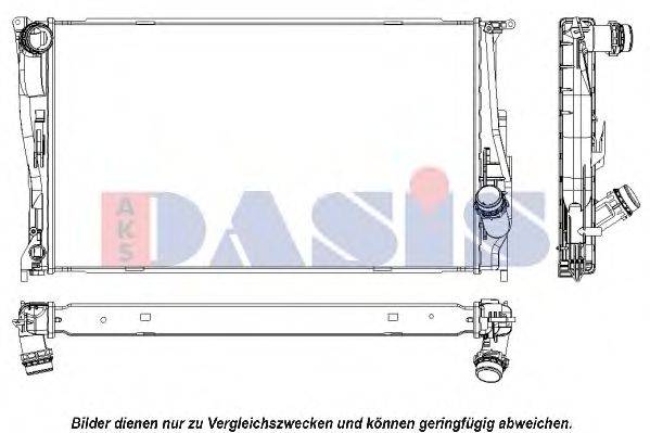 AKS DASIS 050044N Радіатор, охолодження двигуна