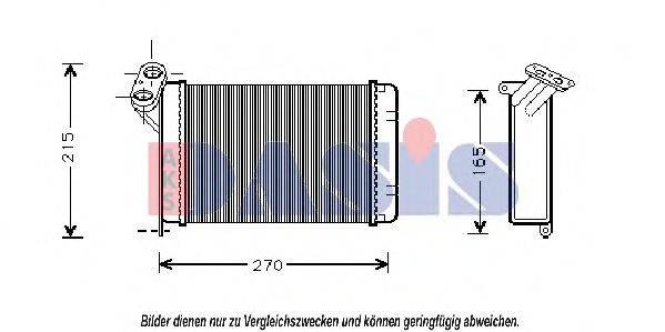 AKS DASIS 059080N Теплообмінник, опалення салону