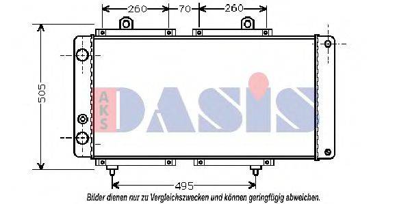 AKS DASIS 060040N Радіатор, охолодження двигуна