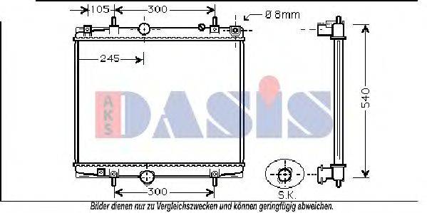 AKS DASIS 060049N Радіатор, охолодження двигуна