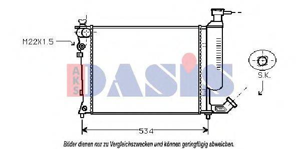 AKS DASIS 060250N Радіатор, охолодження двигуна