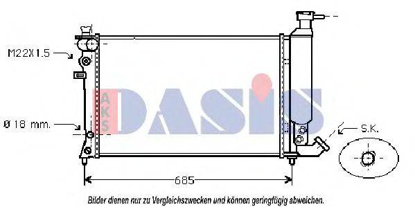 AKS DASIS 060460N Радіатор, охолодження двигуна