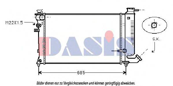 AKS DASIS 060960N Радіатор, охолодження двигуна