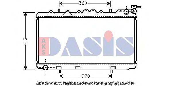 AKS DASIS 070063N Радіатор, охолодження двигуна