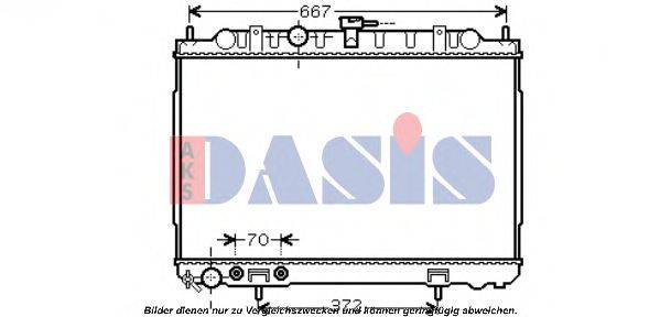 AKS DASIS 070117N Радіатор, охолодження двигуна