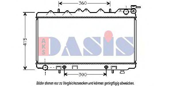 AKS DASIS 070180N Радіатор, охолодження двигуна