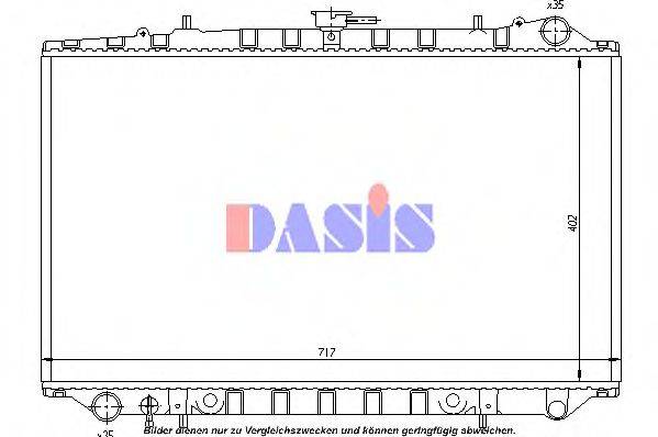 AKS DASIS 070470N Радіатор, охолодження двигуна