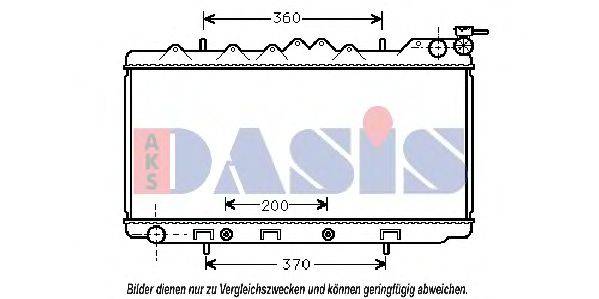 AKS DASIS 070520N Радіатор, охолодження двигуна