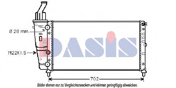 AKS DASIS 080026N Радіатор, охолодження двигуна