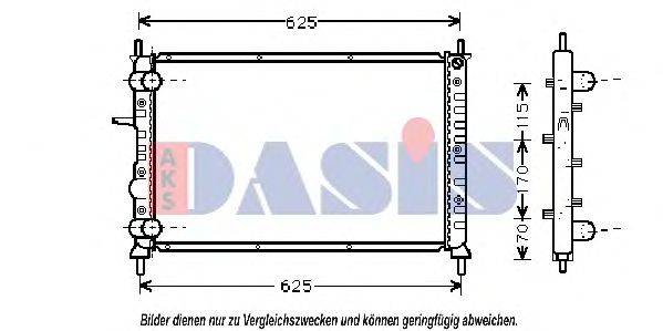 AKS DASIS 080047N Радіатор, охолодження двигуна