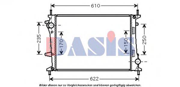 AKS DASIS 080092N Радіатор, охолодження двигуна