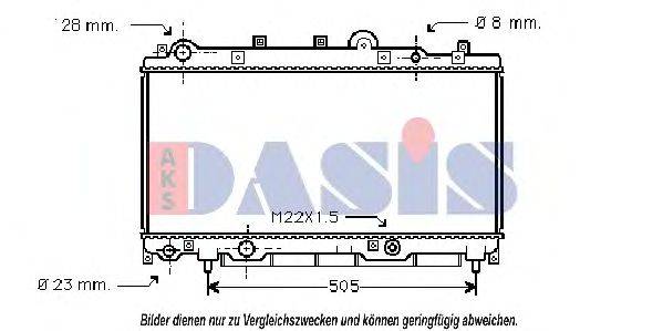 AKS DASIS 081010N Радіатор, охолодження двигуна